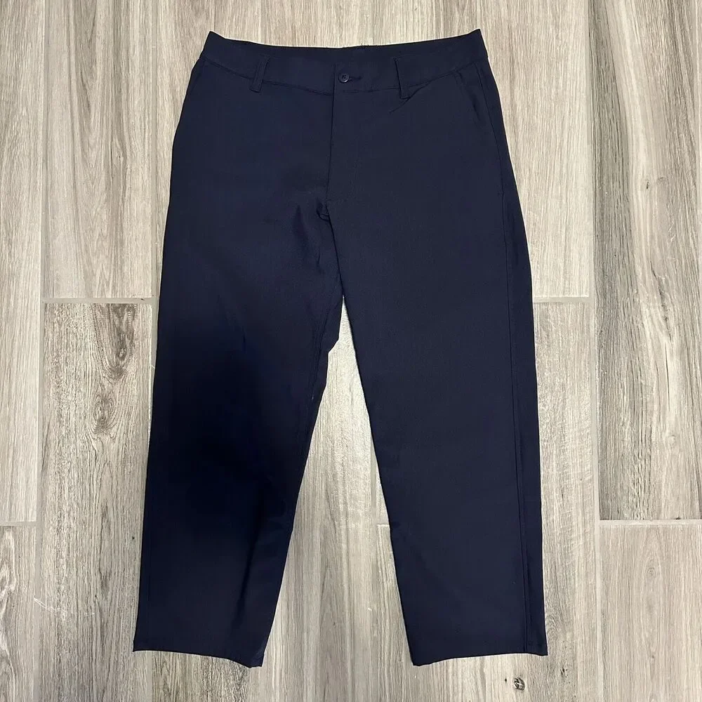 FootJoy Performance Knit Golf Pants Mens 31 x 25 Navy Blue 29016 Stretch Flat